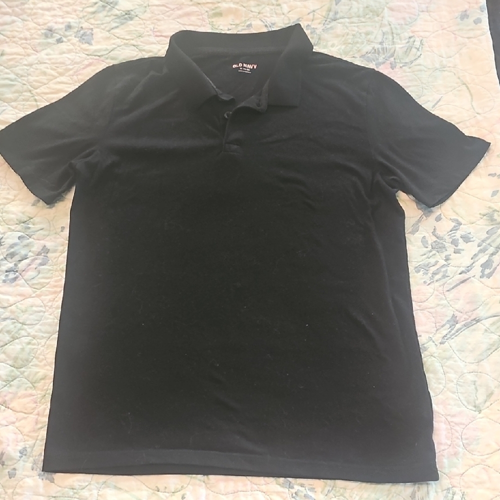 Old Navy Black Polo Classic Cotton Blend